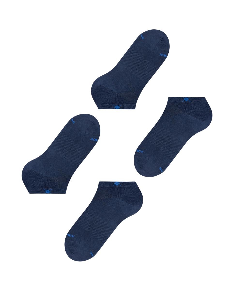 Pack de dois pares de meias pelo tornozelo azul-marinho Azul-marinho-4