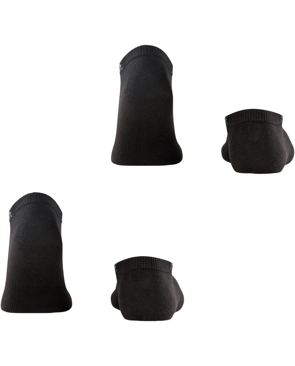 Pack de dois pares de meias pelo tornozelo pretas Preto-2