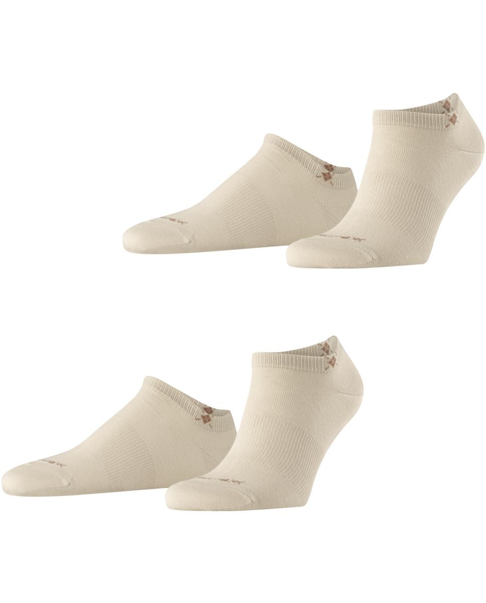 Pack de dois pares de meias de homem Burlington pelo tornozelo bege Bege-3
