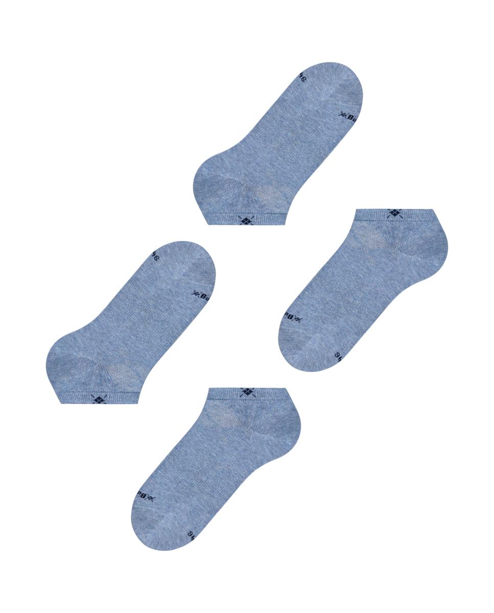 Pack de dois pares de meias de homem Burlington azuis pelo tornozelo Azul-4
