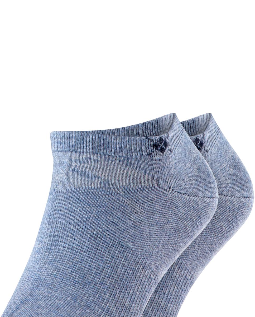 Pack de dois pares de meias de homem Burlington azuis pelo tornozelo Azul-5
