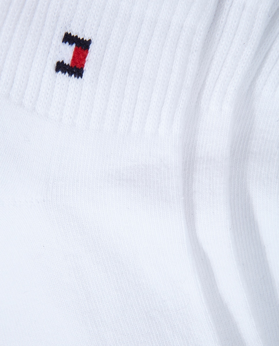Pack de dois pares de meias pelo tornozelo de homem Tommy Hilfiger brancas Branco-2