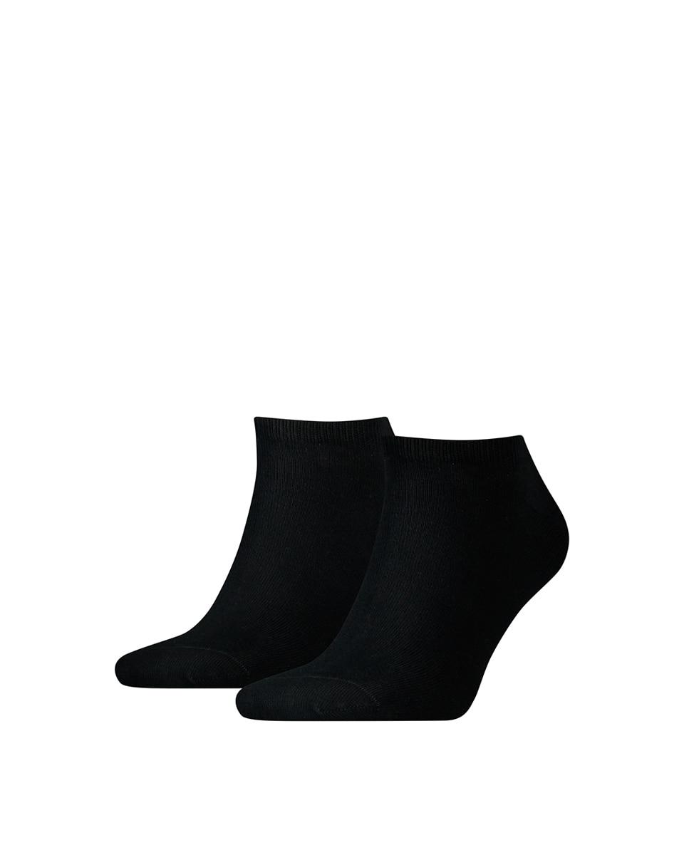 Pack de dois pares de meias pelo tornozelo pretas Preto-1