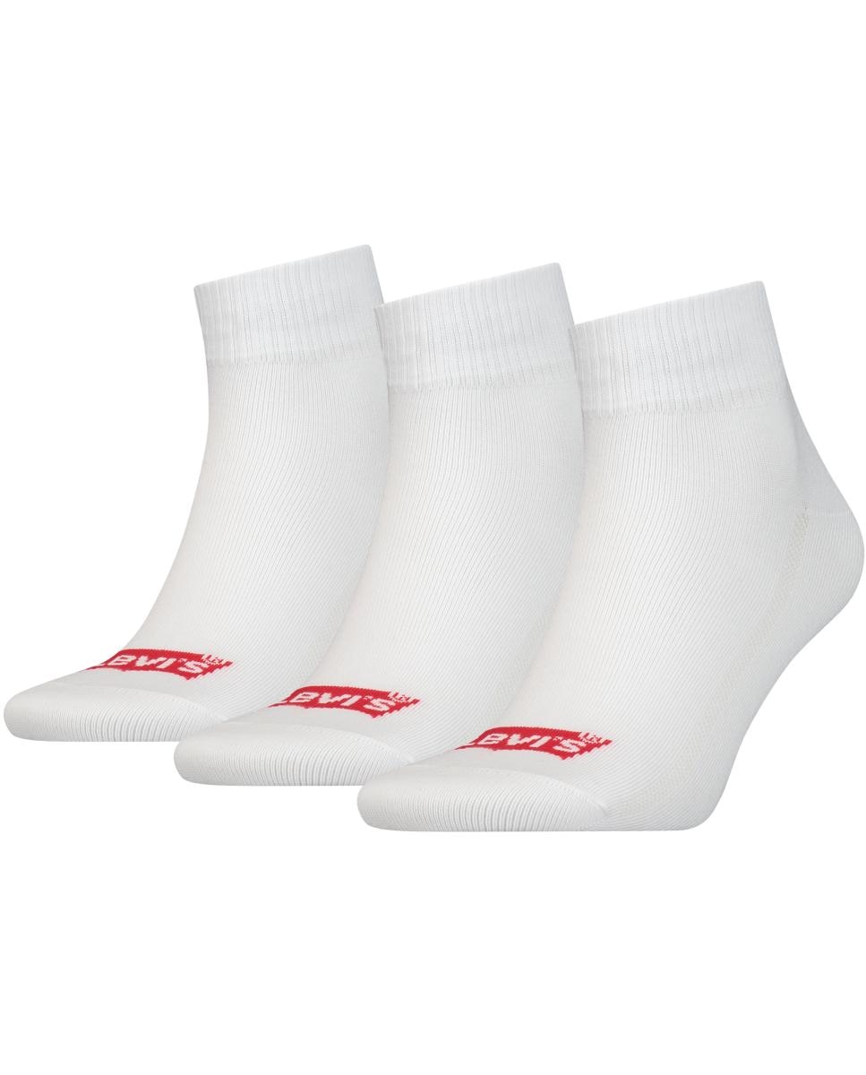 Pack de três pares de meias pelo tornozelo brancas Branco-2