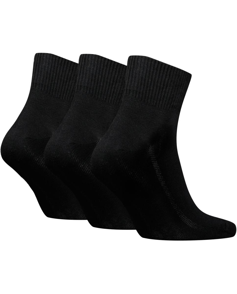 Imagem 0 de Pack de três pares de meias pelo tornozelo pretas