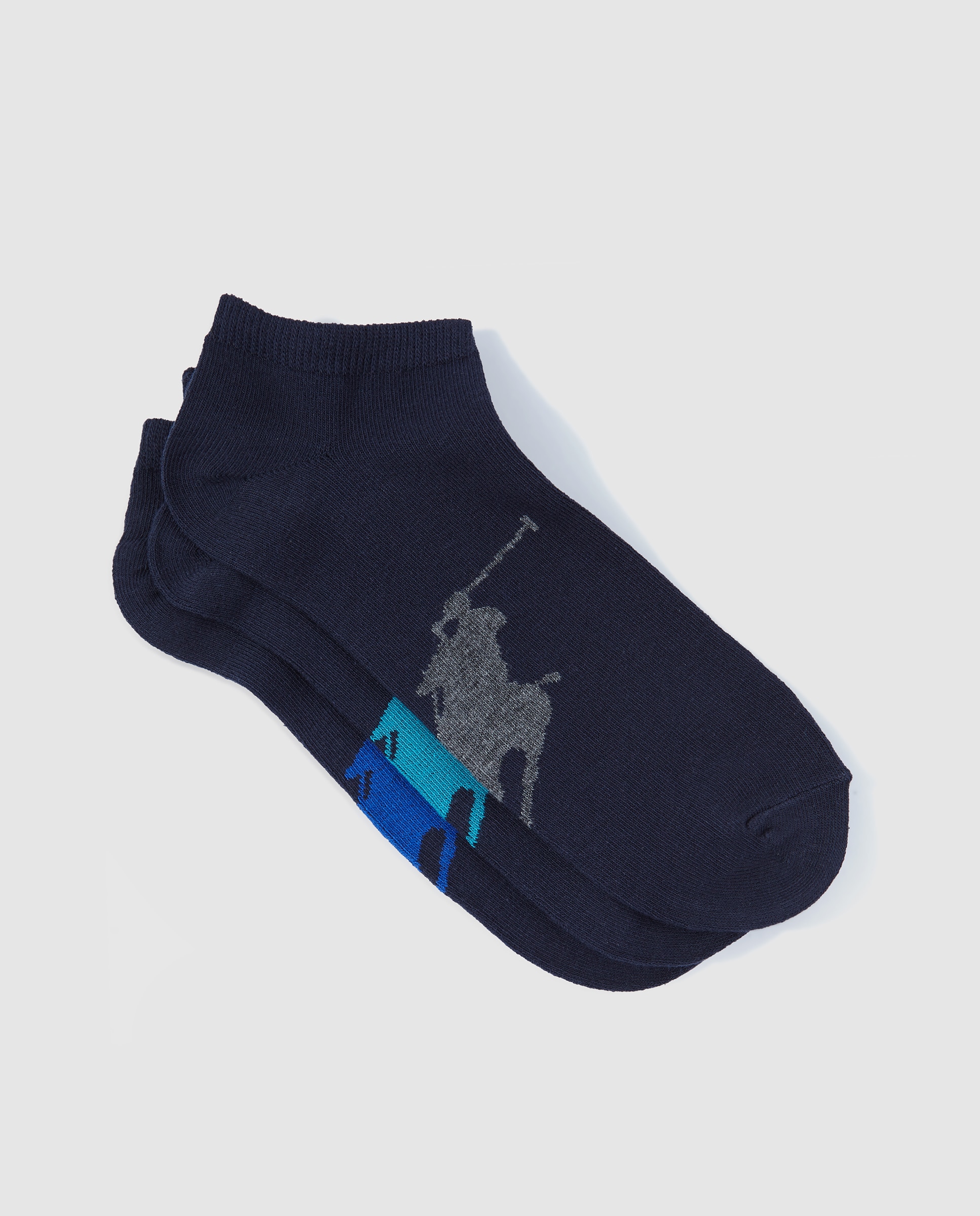 Imagem 0 de 3 Pares de Meias com Big Pony Unissexo