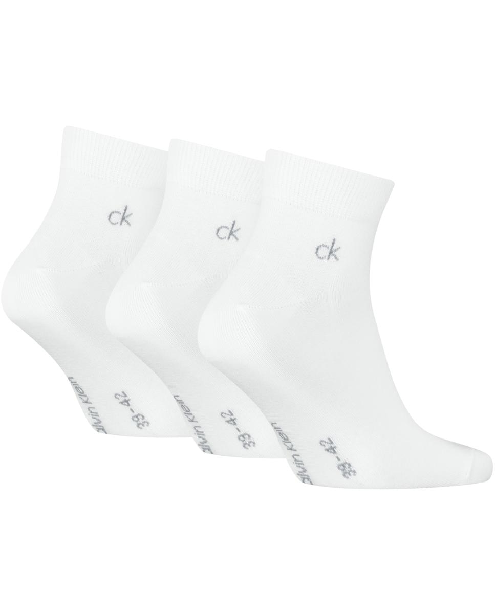 Calcetines de caña corta de hombre de Calvin Klein (pack de 3) - Blanco Blanco-1