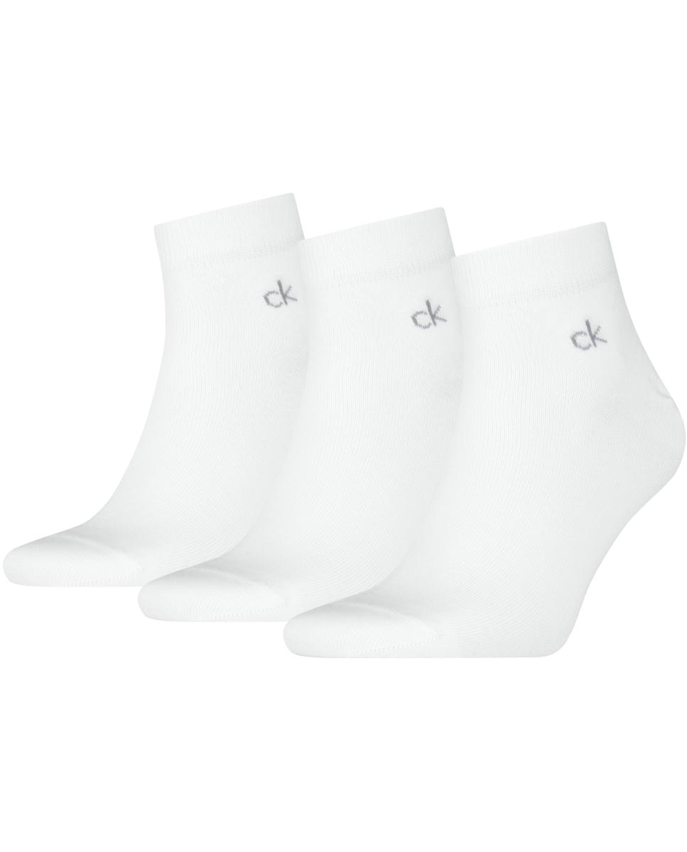 Calcetines de caña corta de hombre de Calvin Klein (pack de 3) - Blanco Blanco-2