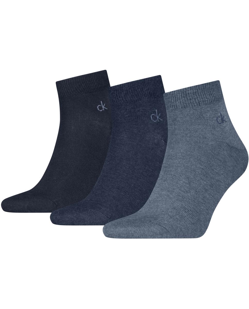 Meias de Cano Curto (Pack de 3 Pares) Azul-índigo-2
