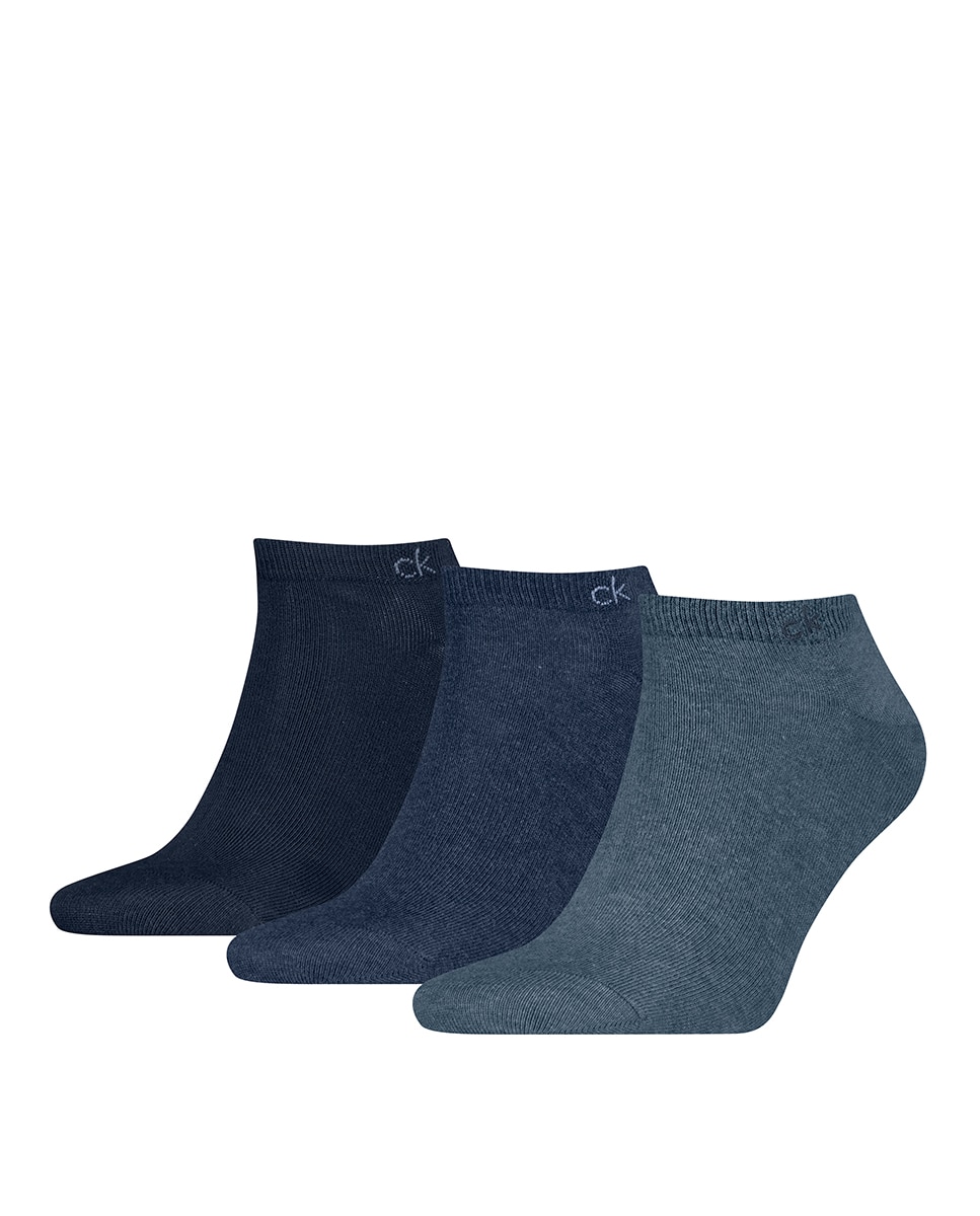 Calcetines tobilleros de hombre de Calvin Klein (pack de 3) - Azul índigo Azul índigo-4