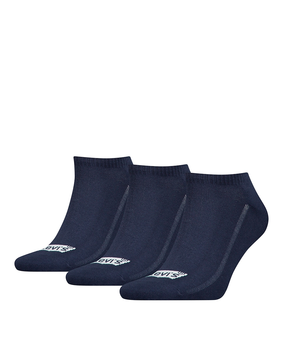 Meias pelo Tornozelo (Pack de 3 Pares) Azul-marinho-4