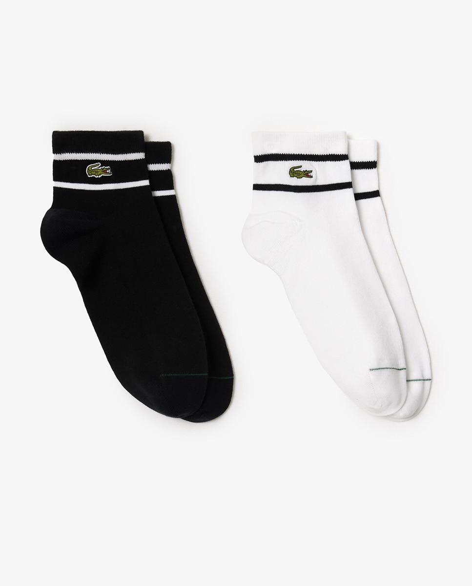 Lacoste - Pack de dos calcetines cortos multicolor.