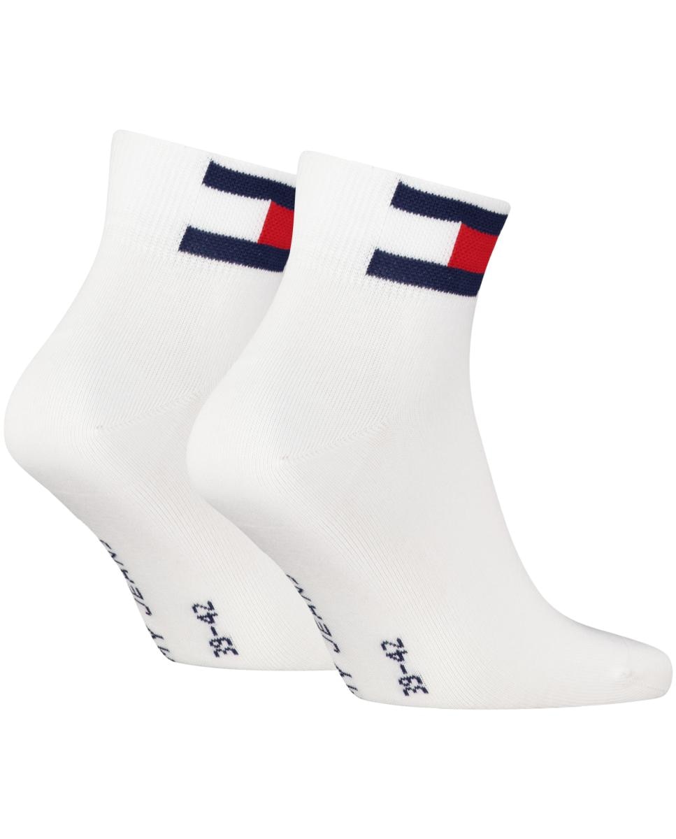 Calcetines de caña corta unisex de Tommy Hilfiger (pack de 2) - Blanco Blanco-1