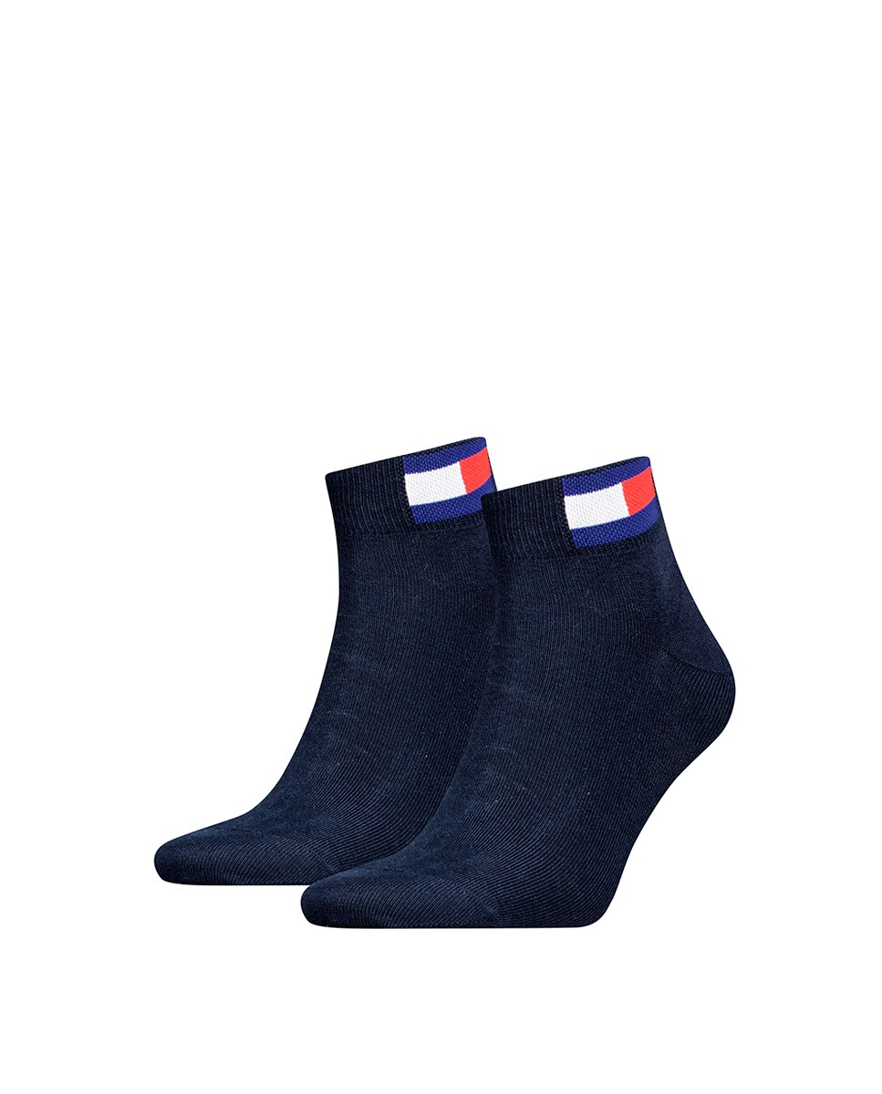 Calcetines de caña corta unisex de Tommy Hilfiger (pack de 2) - Azul marino Azul marino-2