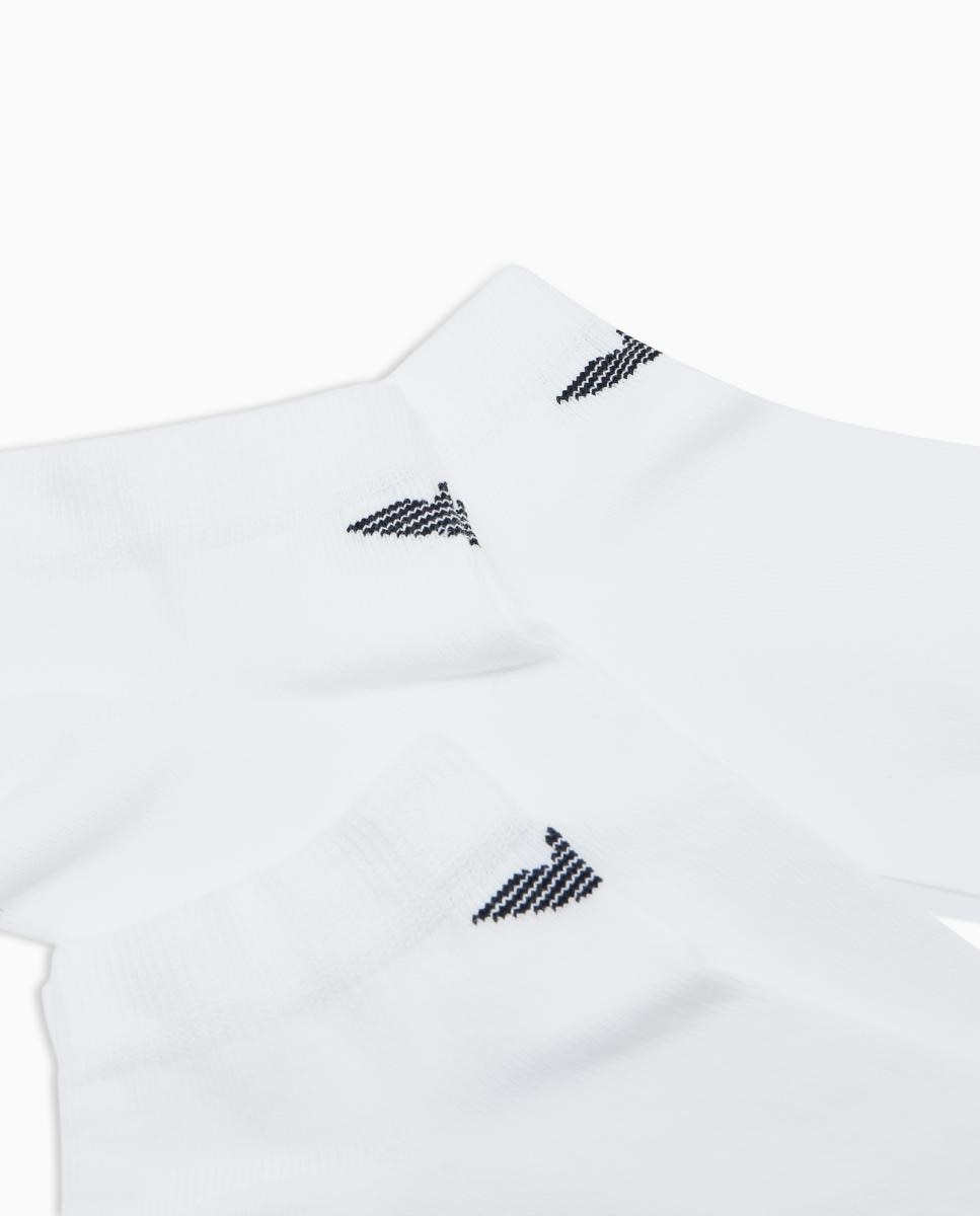 Pack de Três Pares de Meias pelo Tornozelo Branco-2