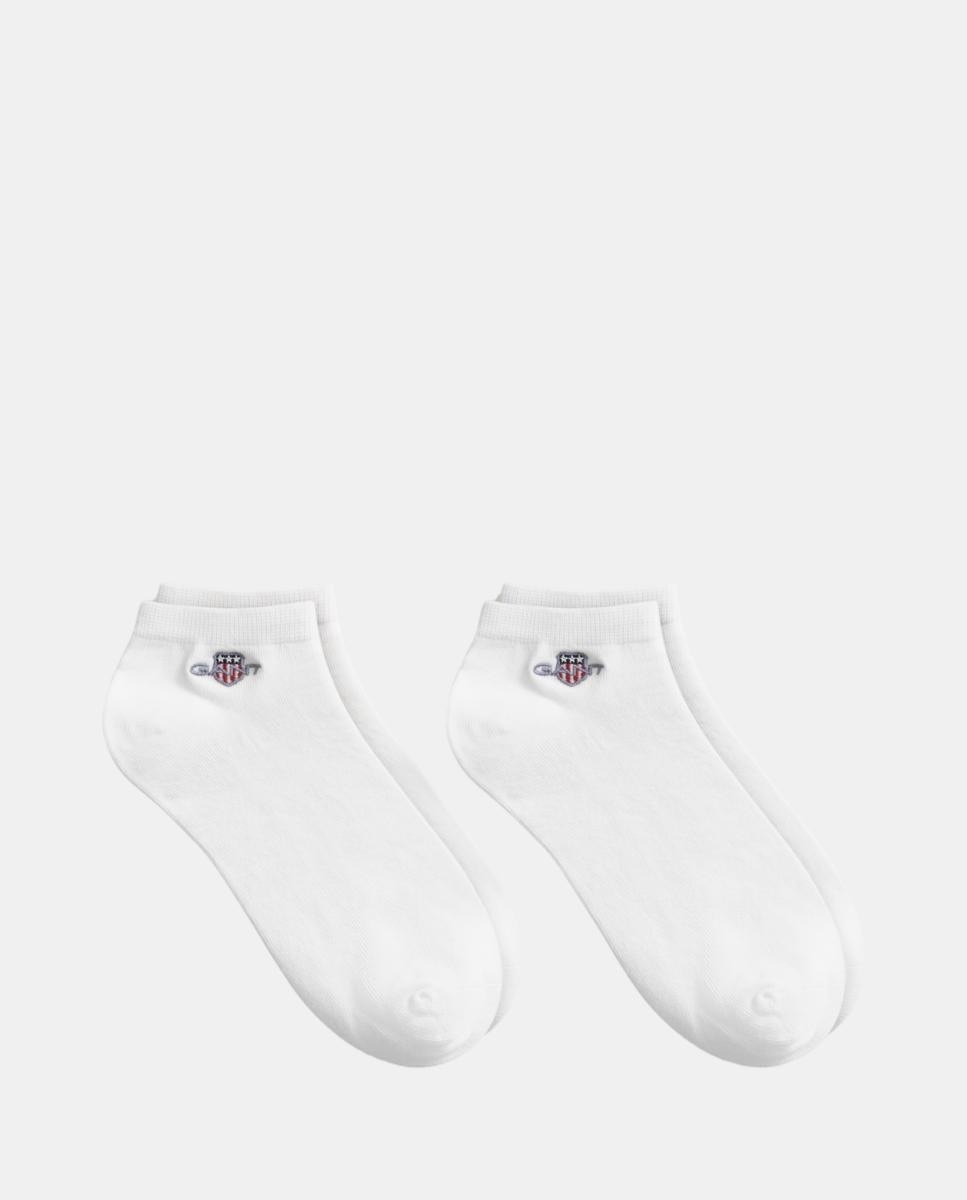 Pack de dos calcetines tobilleros liso - Gant - Blanco Blanco-2