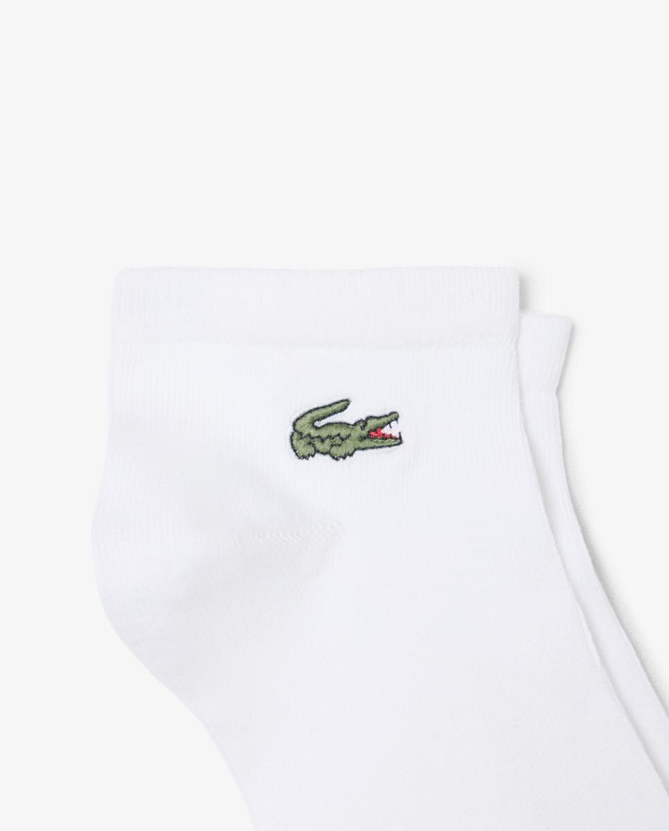 Pack de tres calcetines de hombre bajos lisos. - Lacoste - Blanco Blanco-2