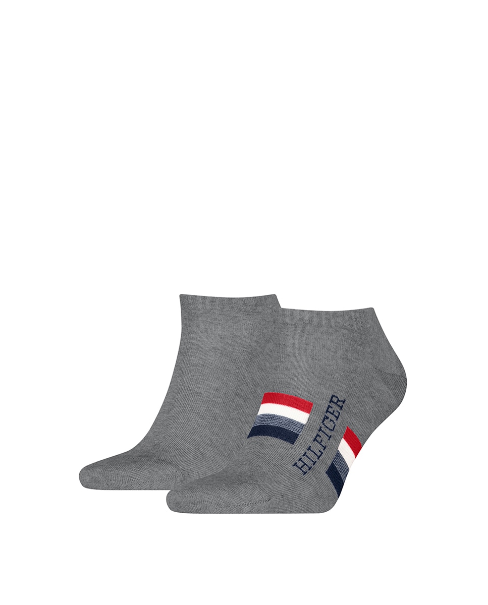 Pack de 2 calcetines tobilleros de hombre - Tommy Hilfiger - Gris Gris-2