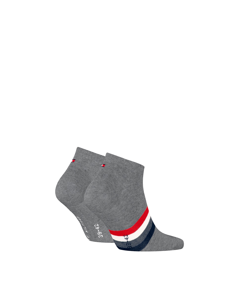 Pack de 2 calcetines tobilleros de hombre - Tommy Hilfiger - Gris Gris-3