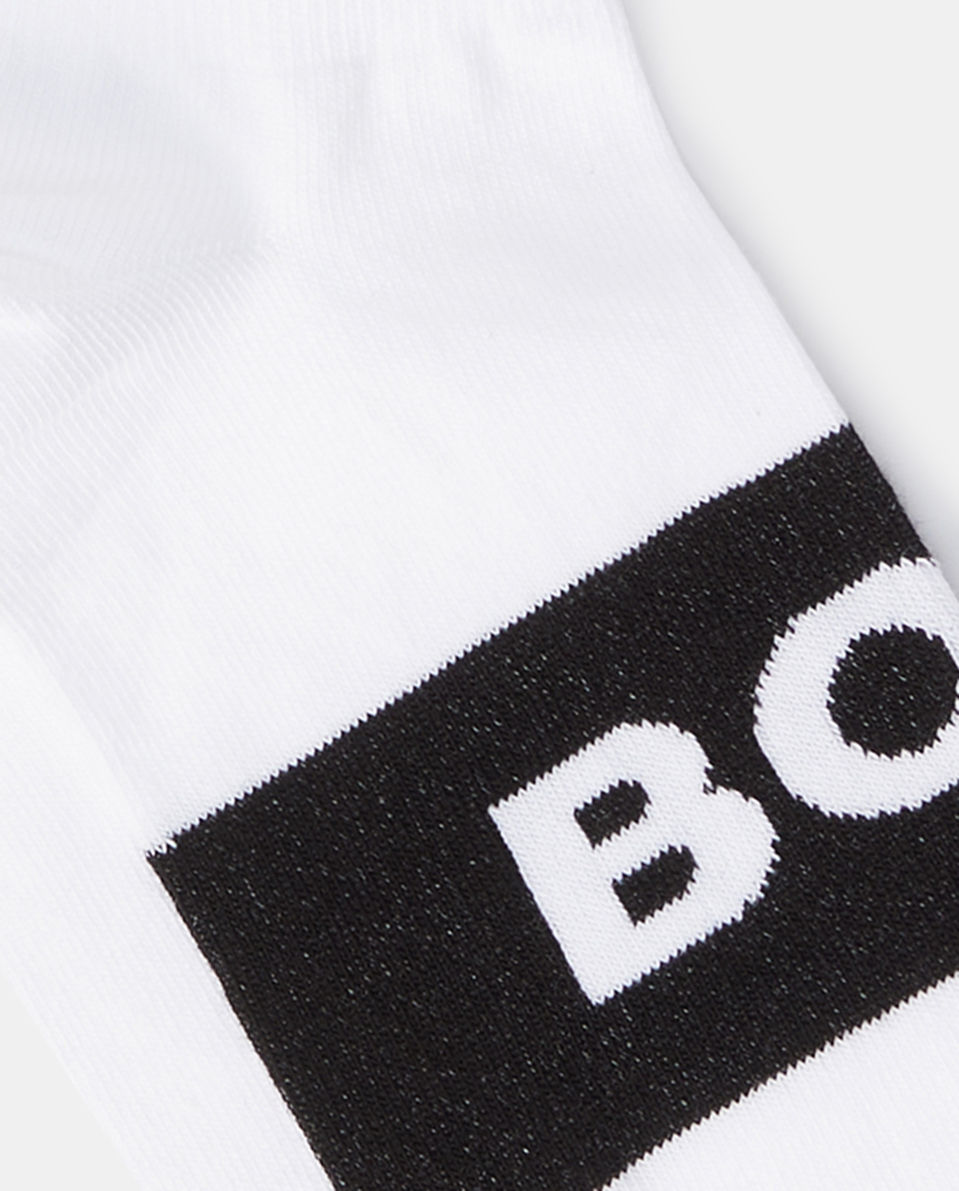 Pack de dois pares de meias pretas Branco-2
