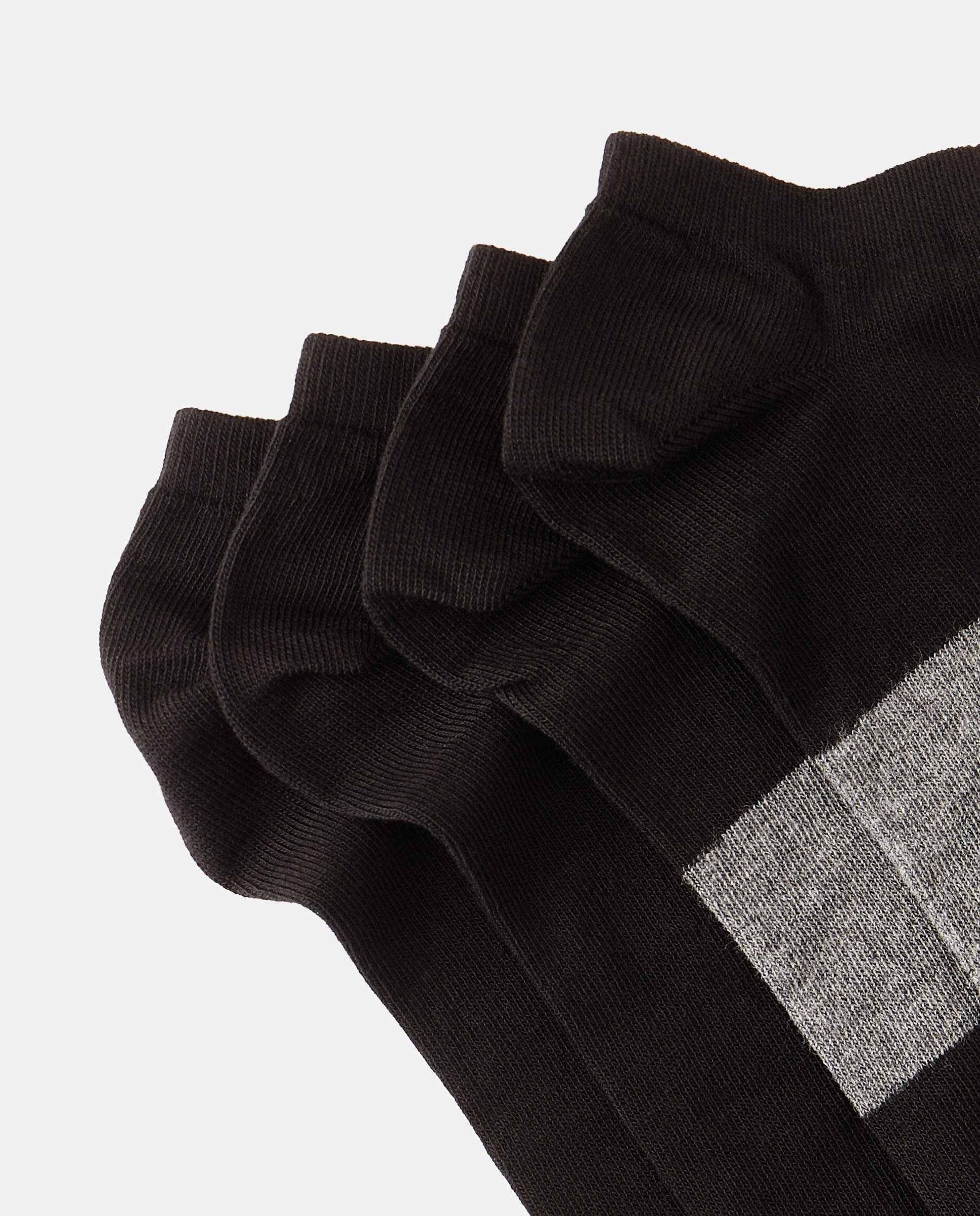 Pack de dois pares de meias pretas Preto-2