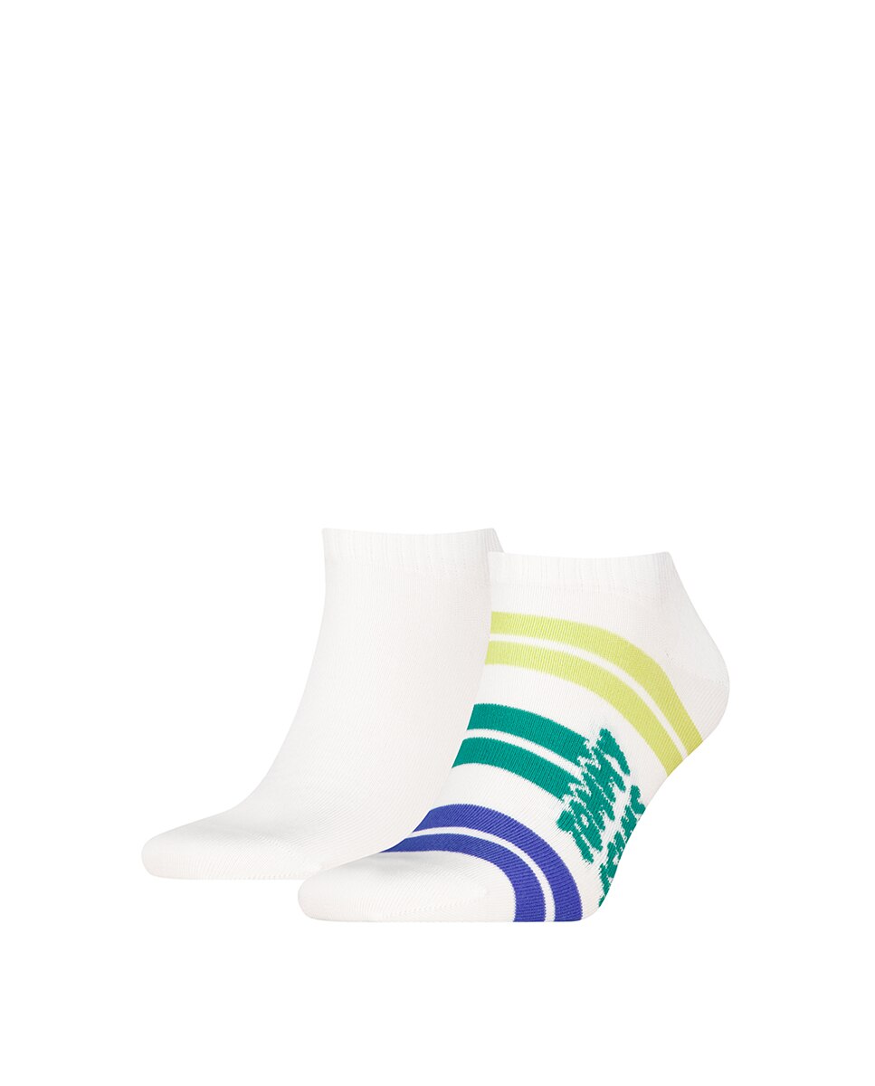 Meias pelo Tornozelo Unissexo (Pack de 2 Pares) Branco-2