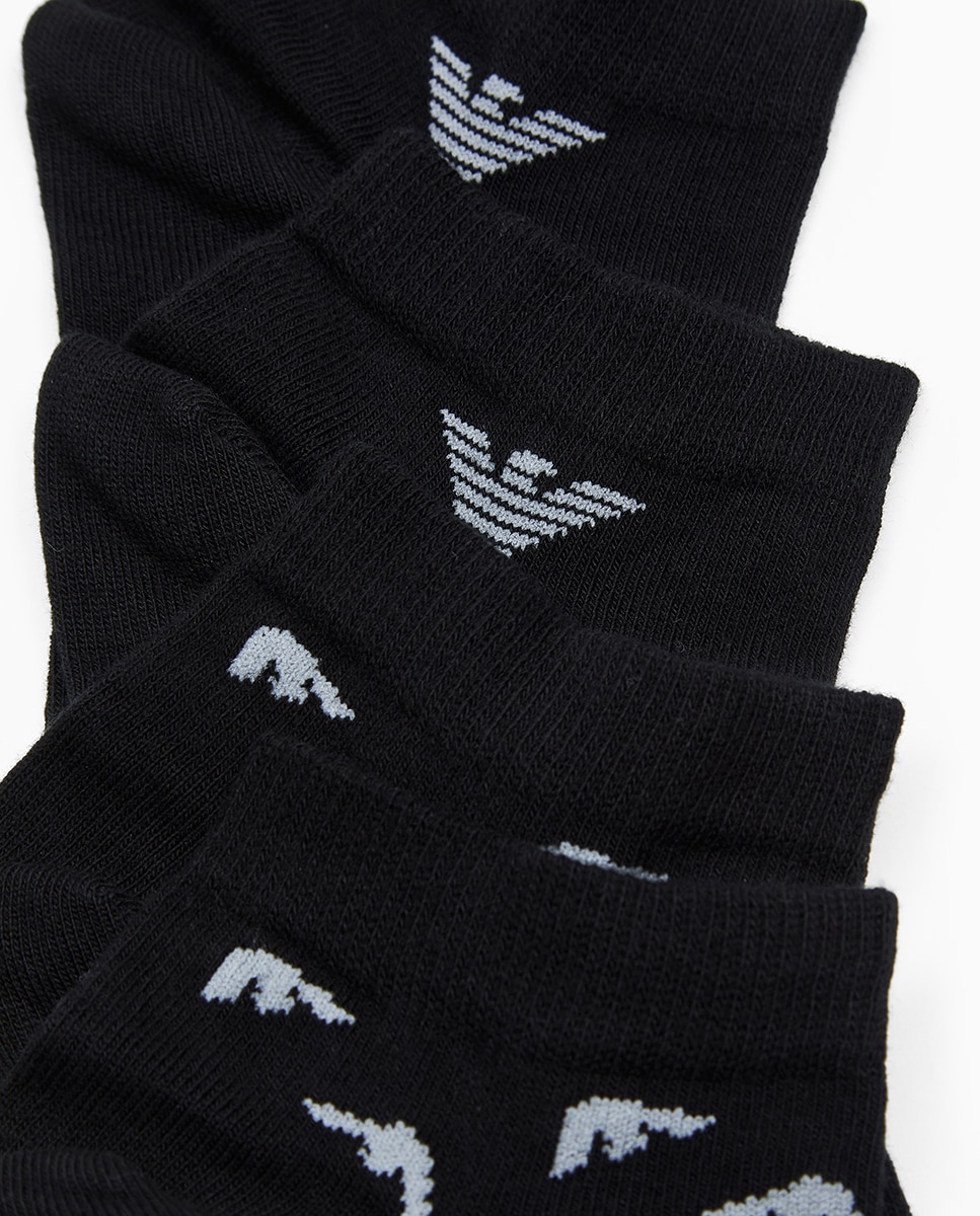 Pack de Dois Pares de Meias pelo Tornozelo - Azul Preto-3