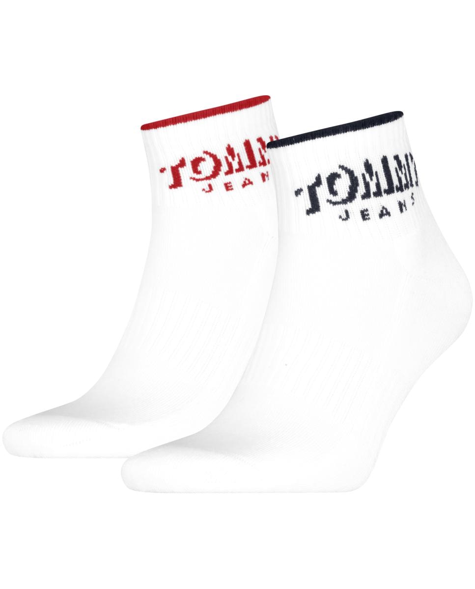 Imagen 2 de Calcetines de caña corta unisex de Tommy Jeans (pack de 2) - Blanco Blanco