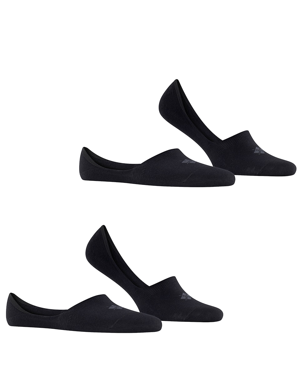 Pack de dos pinkies caballero invisibles lisos - Burlington - Negro Negro-1