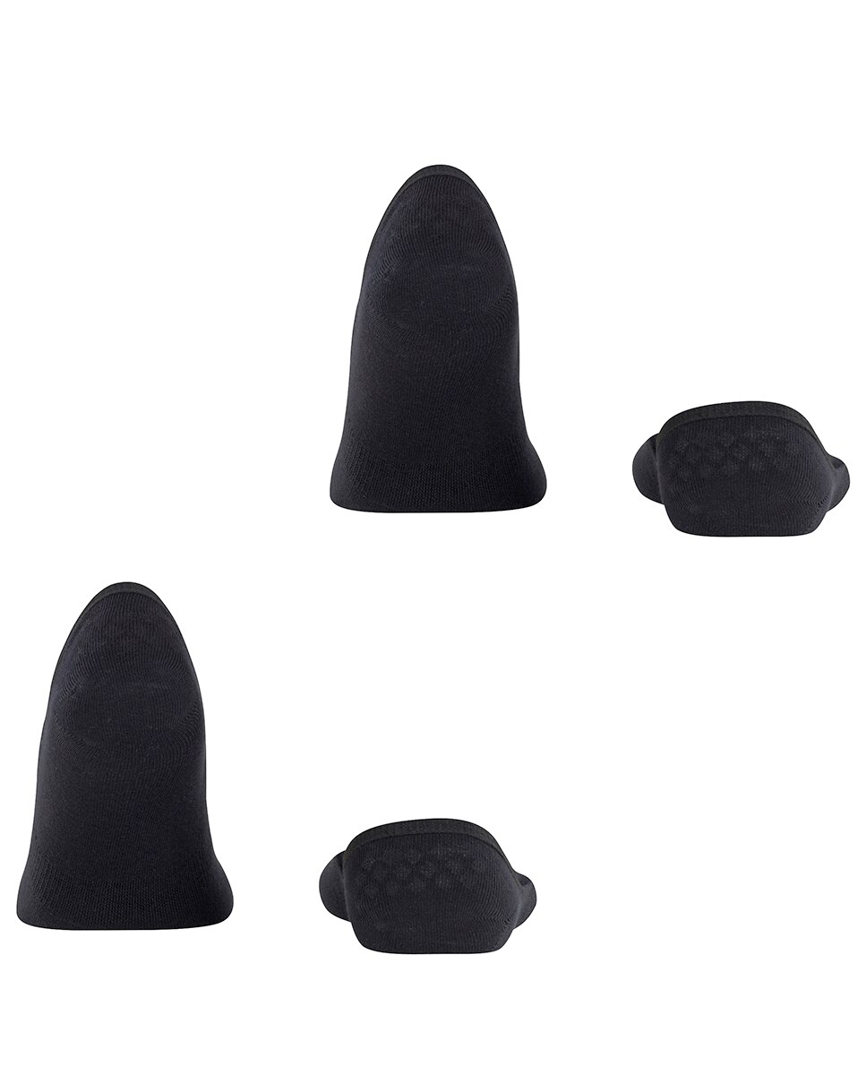 Pack de dos pinkies caballero invisibles lisos - Burlington - Negro Negro-3