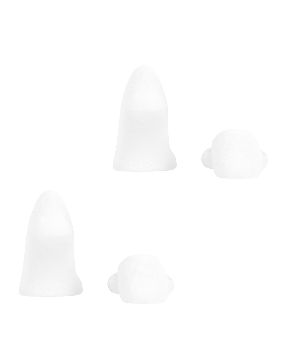 Pack de dos pinkies caballero invisibles lisos - Burlington - Blanco Blanco-3