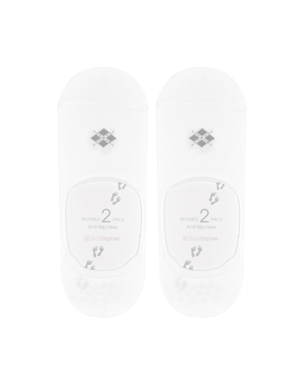Pack de dos pinkies caballero invisibles lisos - Burlington - Blanco Blanco-4