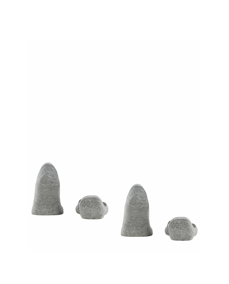 Pack de dos calcetines invisibles lisos - Burlington - Gris Gris-2
