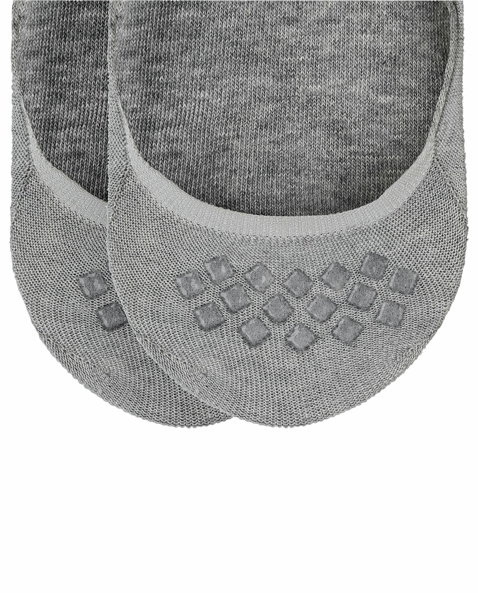 Pack de dos calcetines invisibles lisos - Burlington - Gris Gris-6
