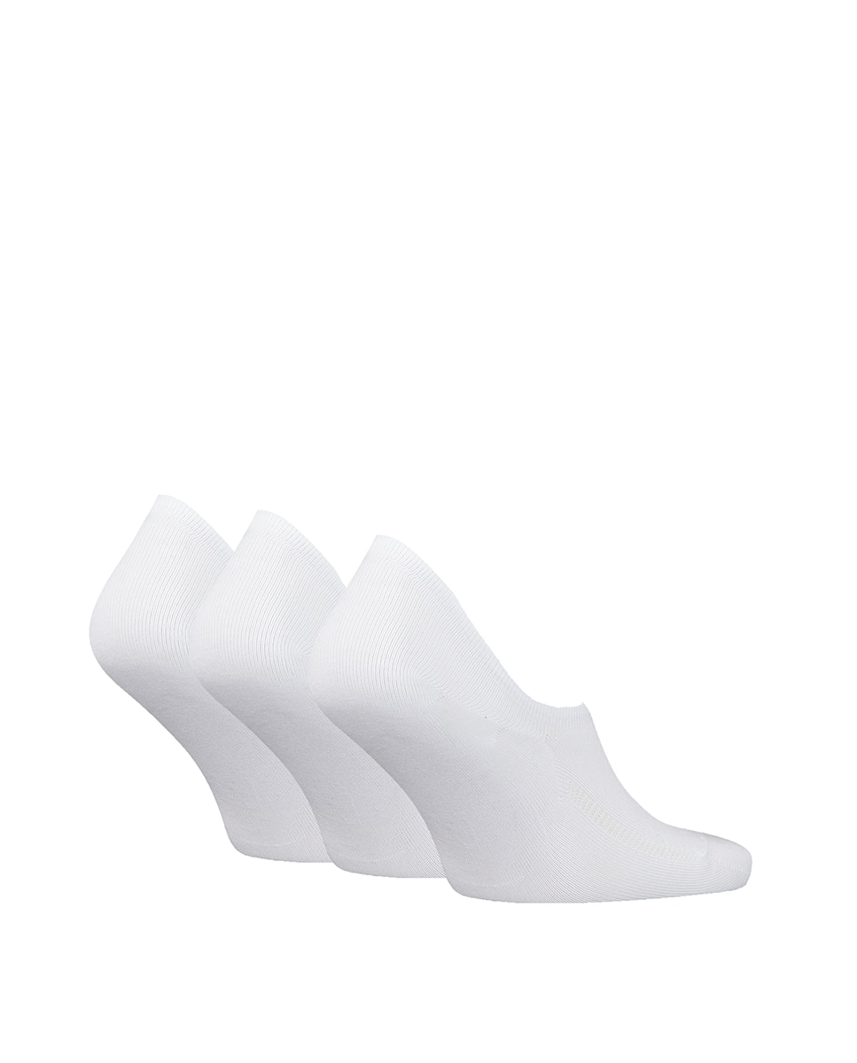 Pack de 3 Pares de Meias Básicas. Pezinhos Unissexo com Logótipo de Batwing - Branco Branco-3