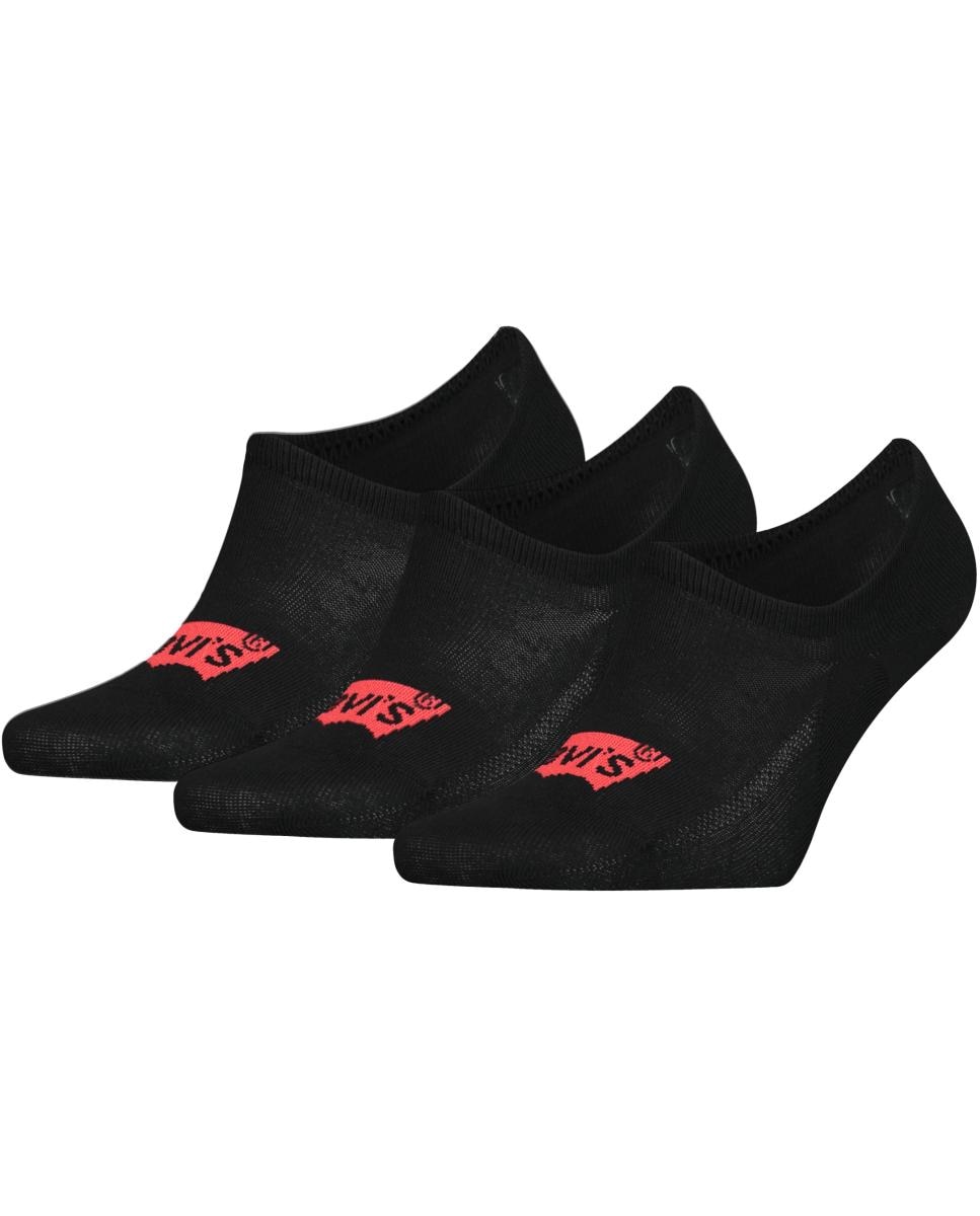 Pack de 3 Pares de Meias Básicas. Pezinhos Unissexo com Logótipo Batwing - Preto Preto-2