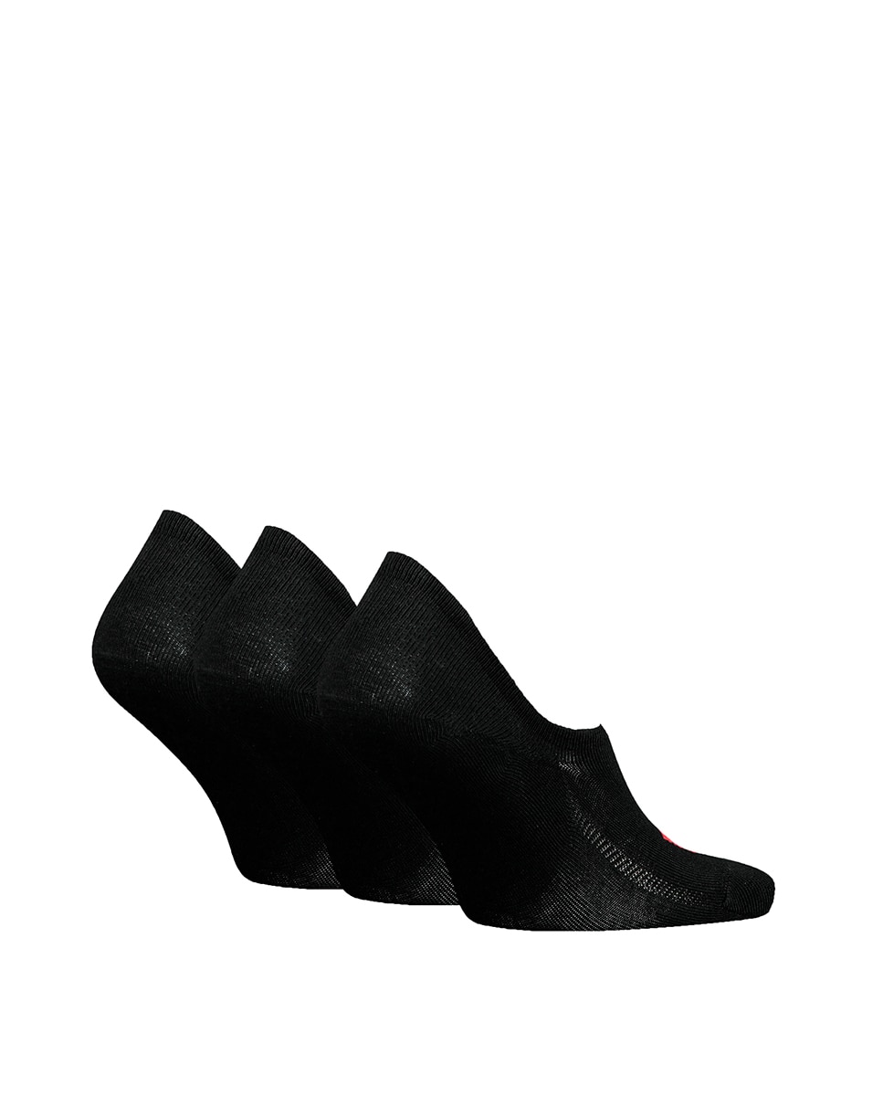 Pack de 3 Pares de Meias Básicas. Pezinhos Unissexo com Logótipo Batwing - Preto Preto-3
