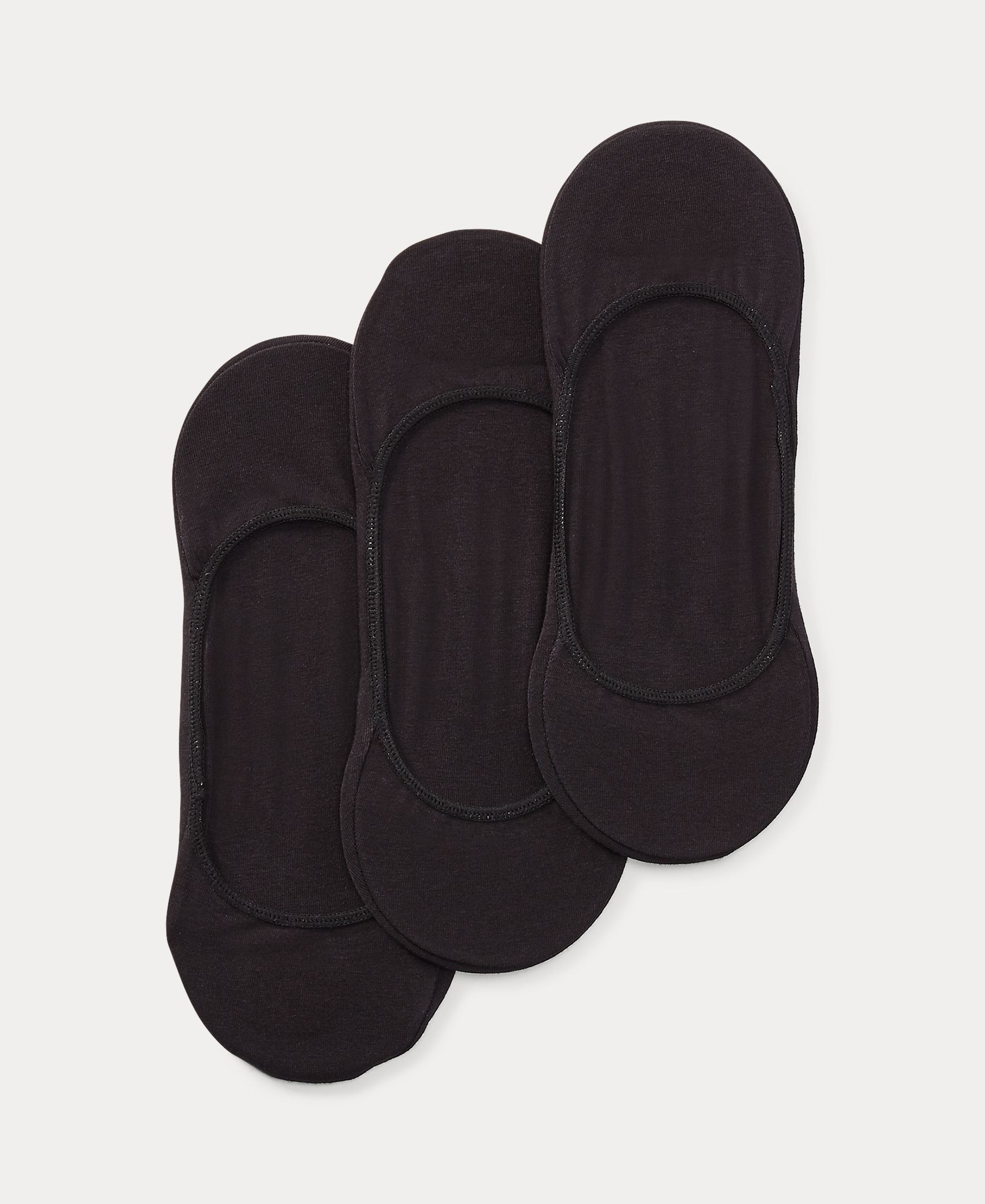 Pack de tres pares de pinkies de hombre en algodón - Polo Ralph Lauren - Negro Negro-1