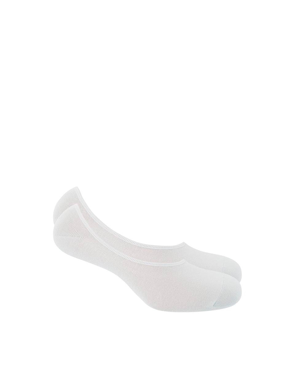 Caixa Pack de 2 Pares de Meias Invisíveis de Algodão Mercerizado. Produto Fabricado em Espanha Preto-1