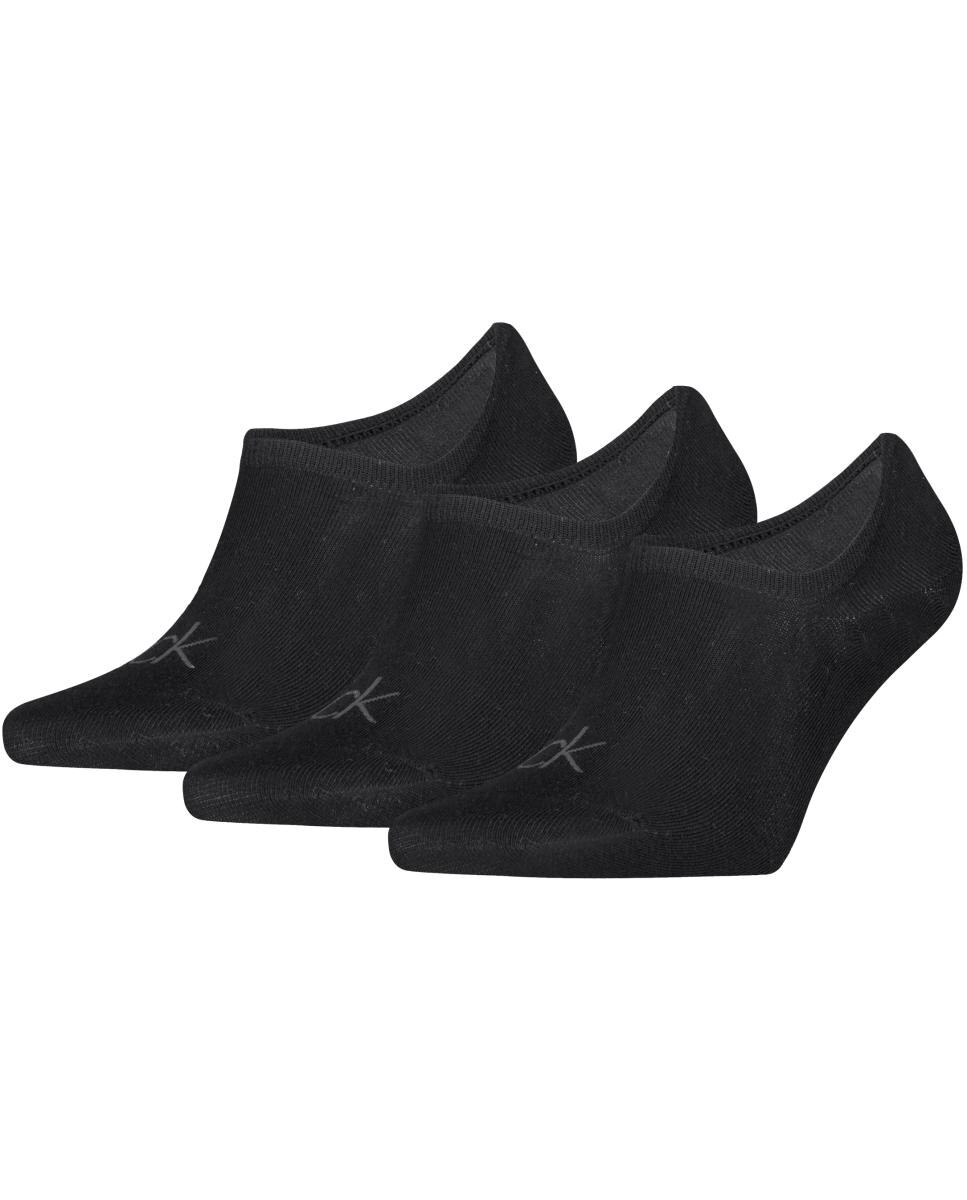Calcetines invisibles de hombre de Calvin Klein (pack de 3) - Negro Negro-1