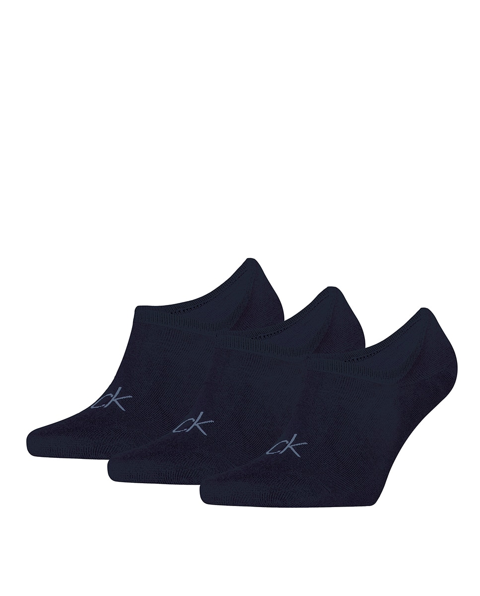 Calcetines invisibles de hombre de Calvin Klein (pack de 3) - Azul marino Azul marino-4