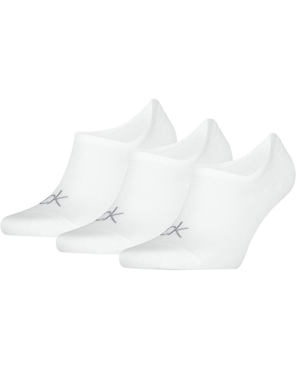 Calcetines invisibles de hombre de Calvin Klein (pack de 3) - Blanco Blanco-2