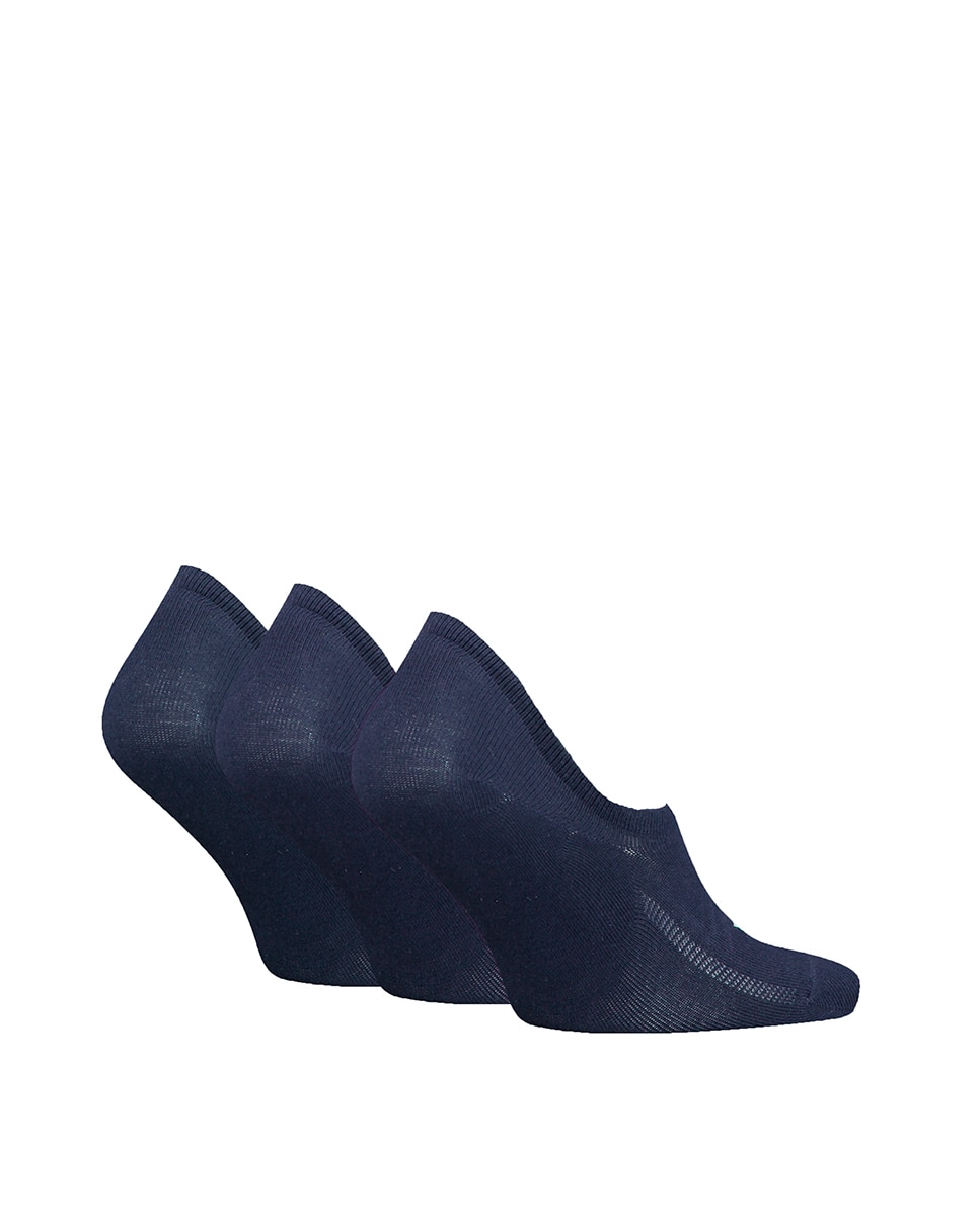 Pack de 3 Pares de Meias Invisíveis Azul-marinho-4