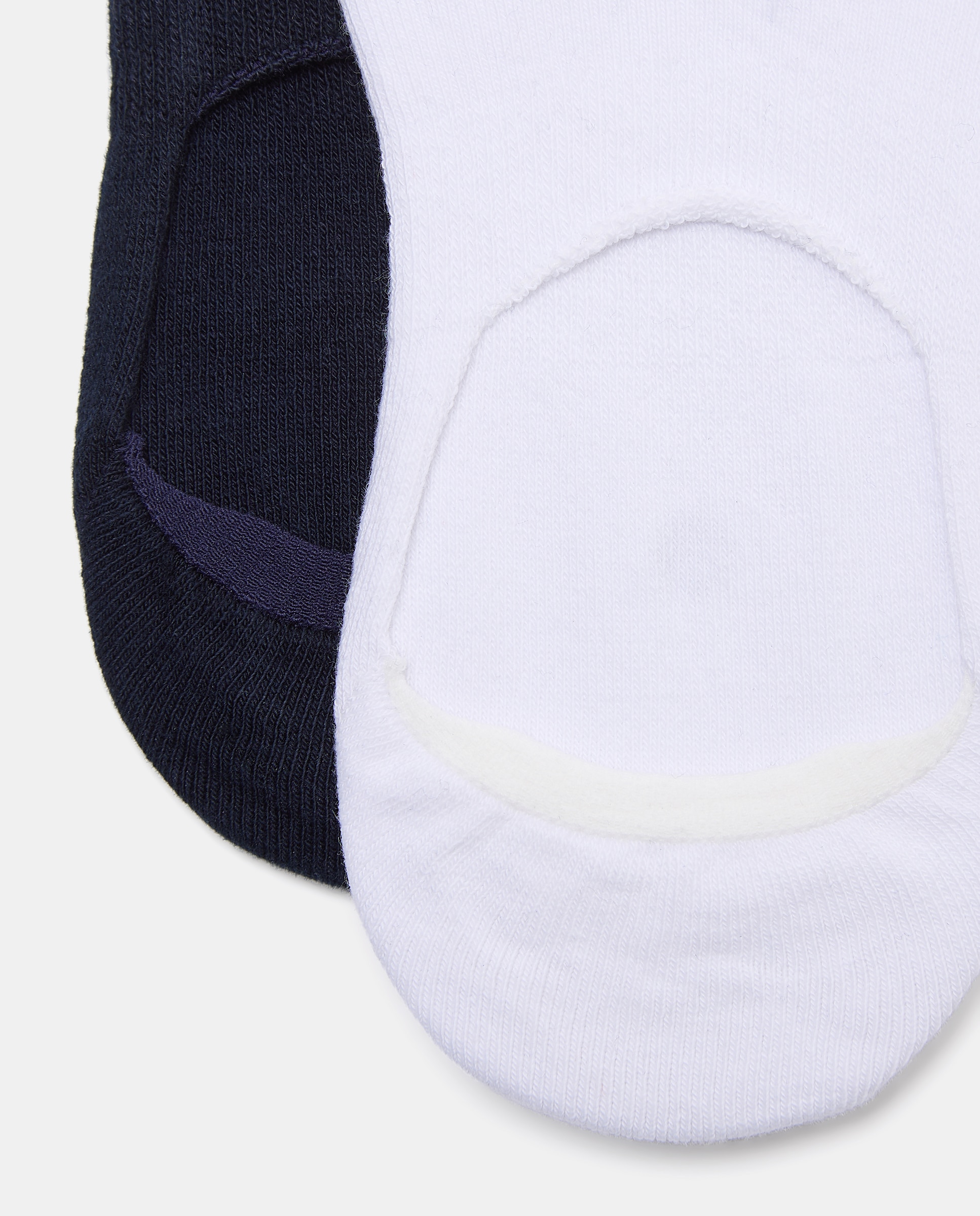 Pack de Dois Pares de Meias Invisíveis Lisas com Logótipo Azul-2