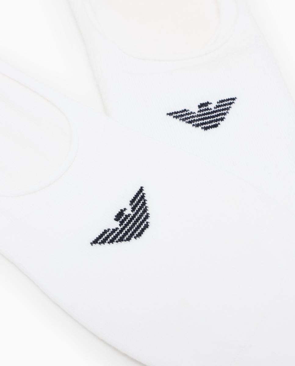 Pack de Três Pares de Meias Invisíveis - Branco Branco-2