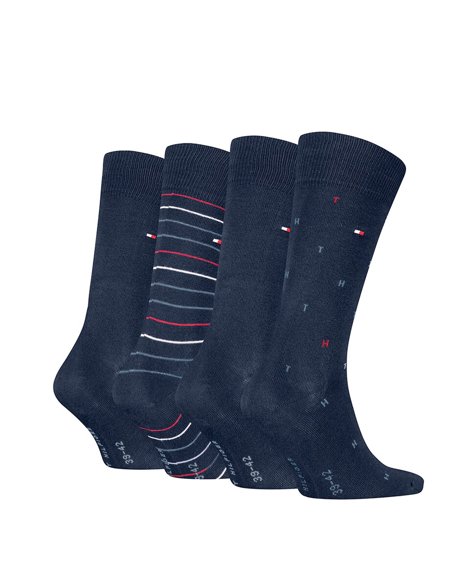 Meias Clássicas (Caixa de Presente com Pack de 4 Pares) Azul-marinho-2