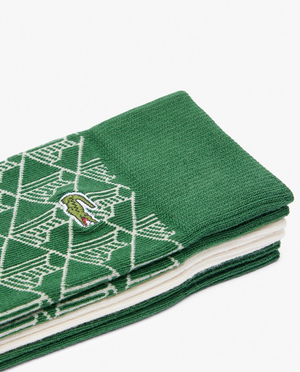 Pack de Três Pares de Meias Compridas - Multicolor Verde-2