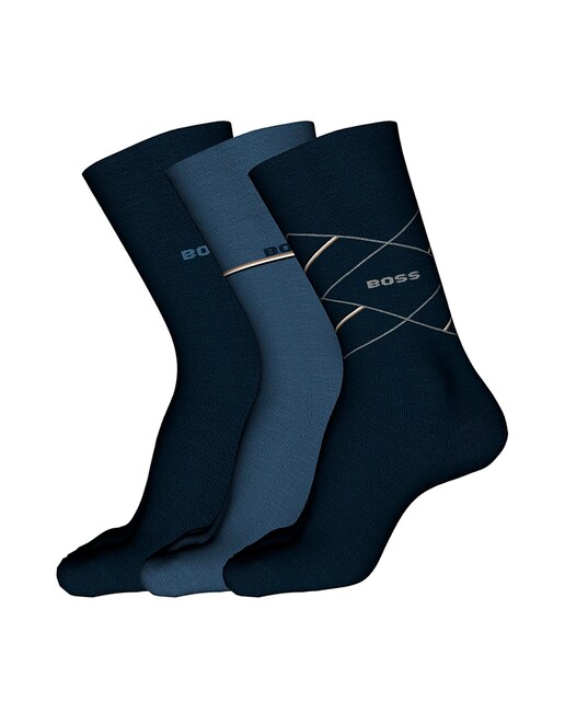 Imagen 0 de Pack de tres calcetines de hombre variados en talla única.