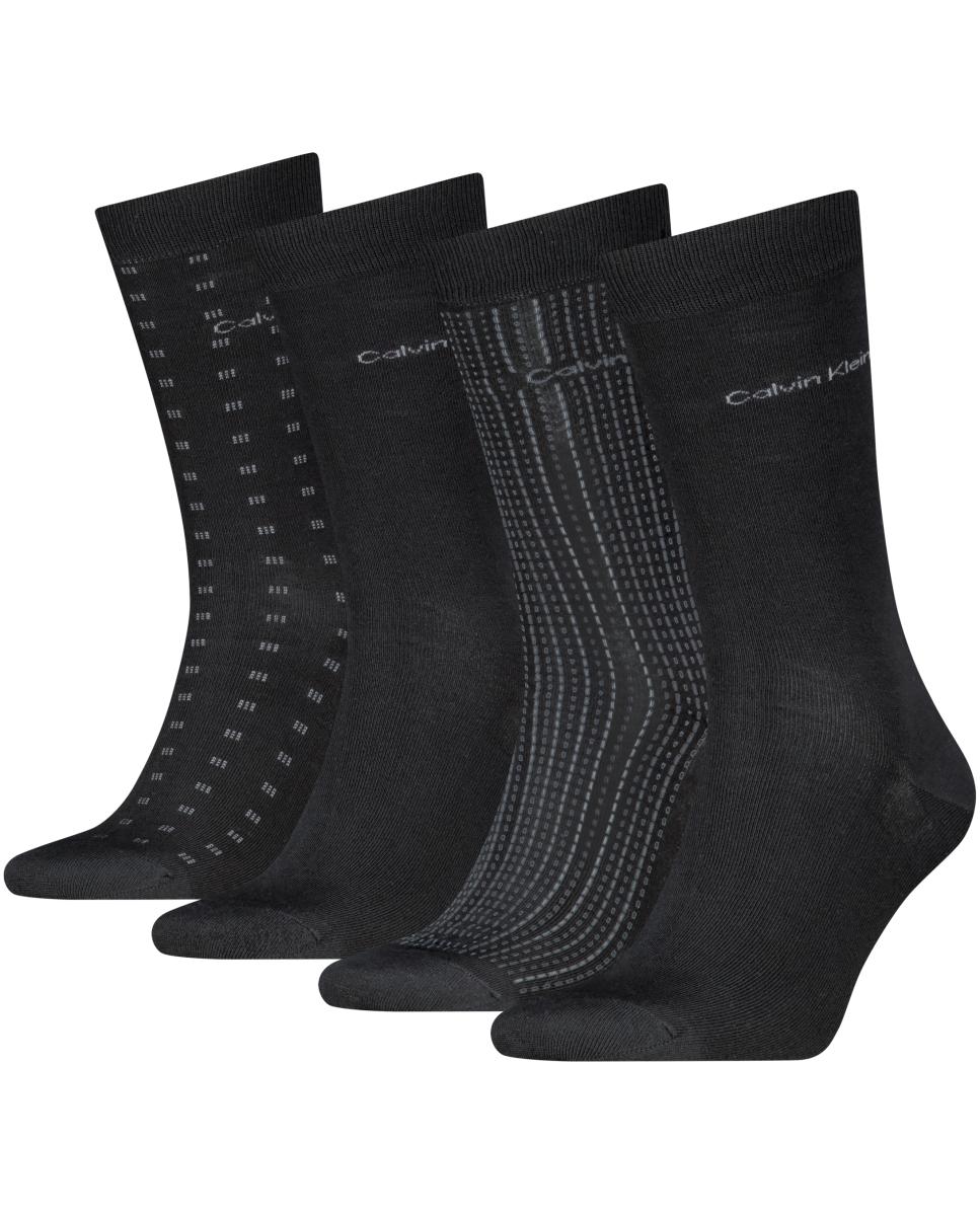 Imagen 2 de Calcetines clásicos para hombre Calvin Klein 4 en caja de regalo - Negro Negro