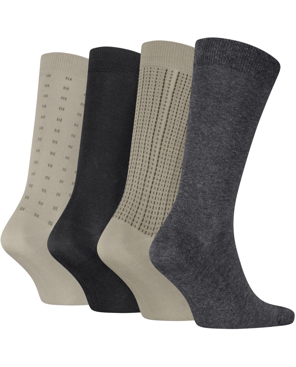 Caixa de Presente com 4 Pares de Meias Clássicas Bege-3